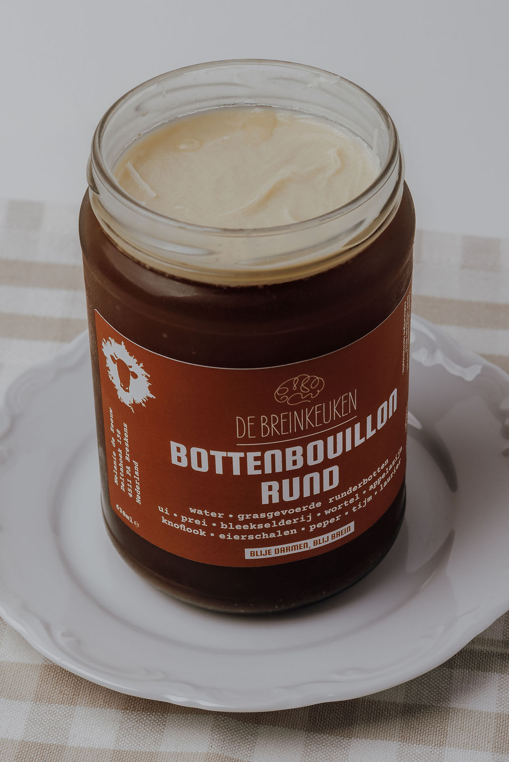 Pot rund bottenbouillon van de Breinkeuken